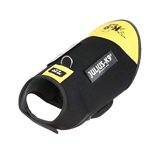 Julius-K9, Chaqueta de neopreno para perro IDC, Talla: XS, Negro y Amarillo