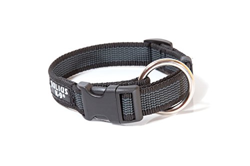 Julius-K9 Collar Color & Gray, 25 mm (39-65 cm), Negro-Gris