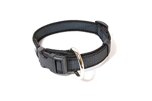 Julius-K9 Collar Color & Gray, 25 mm (39-65 cm), Negro-Gris