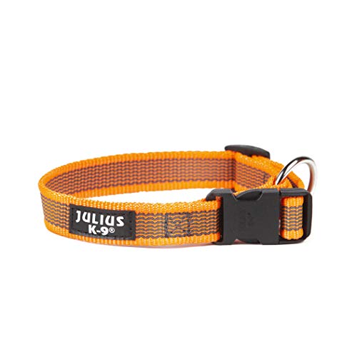 Julius-K9 Color & Gray Collar, 20 Mm (27-42 Cm), Naranja-Gris