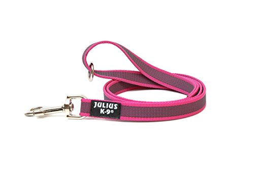 Julius-K9 Correa, Rosado-Gris, 2 cm