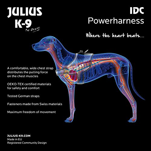 julius-k9 idc-powerharness, bebé 1, neón verde