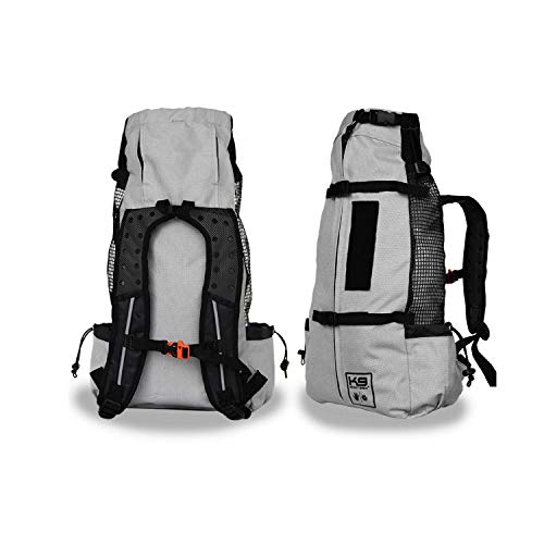 K9 Sport Sack | Mochila para Transportar Perros y Mascotas pequeños, medianos y Grandes | Portamascota orientada hacia Delante | Aprobada por Veterinarios(S, Air - Gris carbón)