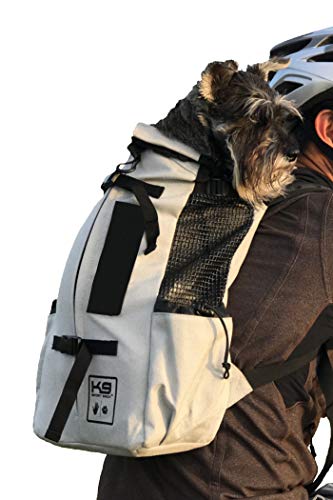 K9 Sport Sack | Mochila para Transportar Perros y Mascotas pequeños, medianos y Grandes | Portamascota orientada hacia Delante | Aprobada por Veterinarios(S, Air - Gris carbón)