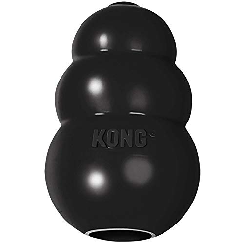 KONG - Extreme - Juguete de Robusto Caucho Natural Negro - para morder, perseguir o Buscar - para Perros Grandes