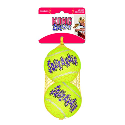 KONG - Squeakair Balls - Pelotas de Tenis sonoras Que respetan Sus Dientes - para Perros de Raza Grande (2)