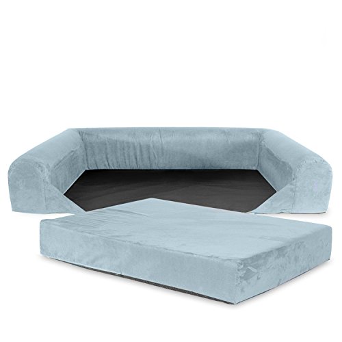 KOPEKS Funda de Repuesto para Sofa de Perros Funda Sofá Gris - S - M