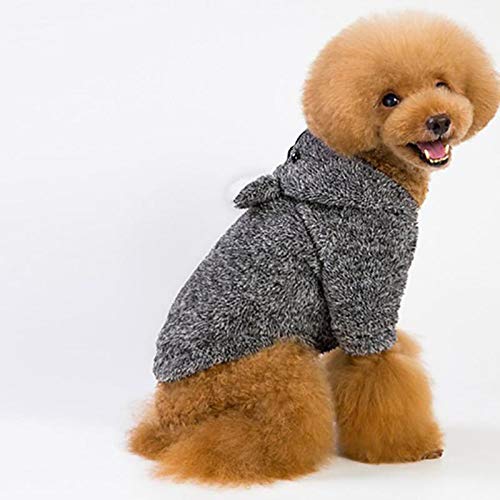 KTENME Abrigo para Perro, diseño de Oso Perezoso, Ropa de Invierno para Perro, cálido Disfraz de Cachorro (XXL, Negro)