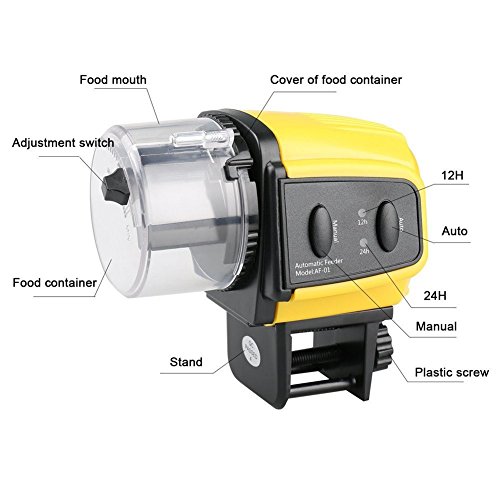 Kuiji Alimentador automático de los Pescados del Acuario, Tanque Auto del dispensador de la Comida de Pescados