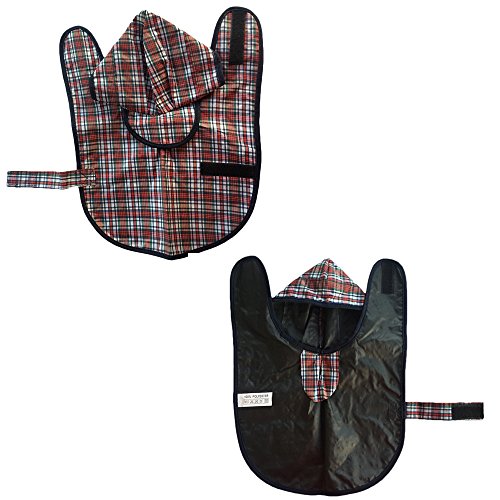 LeerKing Impermeable para Perros Abrigo Impermeable para Mascotas Chubasquero con Capucha y Agujero para Arnés con Etiqueta Mágica para Perros Pequeños y Medianos XL