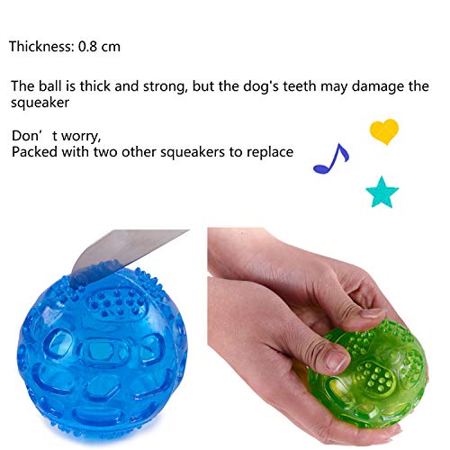 Louvra Pelota Perro Impermeable Bola Inflable Goma Juguete Perro, el Diámetro 7.5cm, 3 Piezas