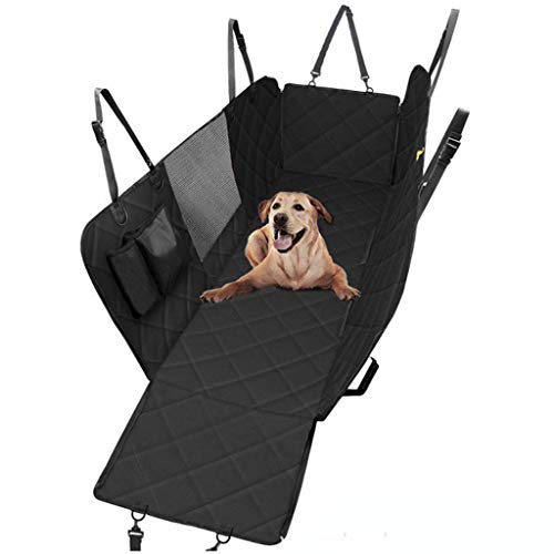 LTLJX Funda Perros Coche, Funda de Asiento para Perros Impermeable Protector Coche Perros con Rejilla Flexible Pasar Aire, Universal para SUV, Camión, Transportar y Viaje