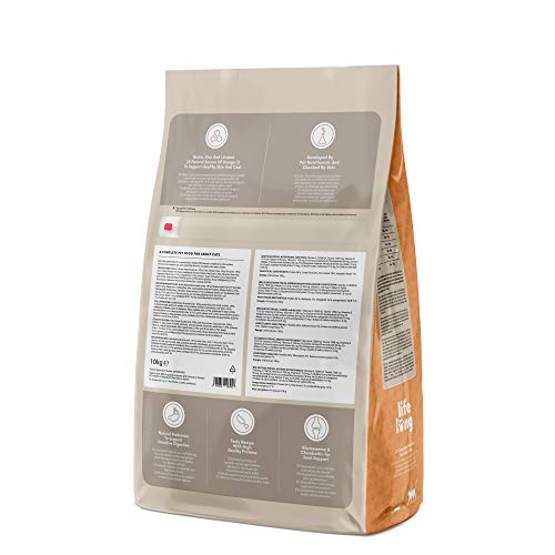 Marca Amazon - Lifelong Complete- Alimento seco completo para gatos adultos rico en pollo y arroz, 1 x 10 kg