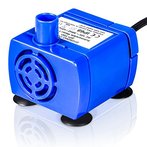 Mascotas Bomba de Agua, 12V Fuente de Agua Dispensador de Mascotas Mini Bomba de Agua Ultra Silencioso 1,6L Cable de 5,9 pies para Gatos Perros Bebedero