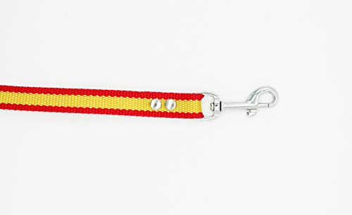 MD-10 Correa con Bandera de España para Perros (120 cm - 25 mm)