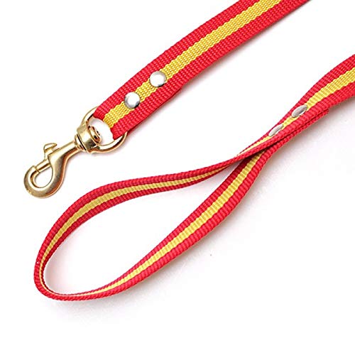 MD-10 Correa con Bandera de España para Perros (120 cm - 25 mm)