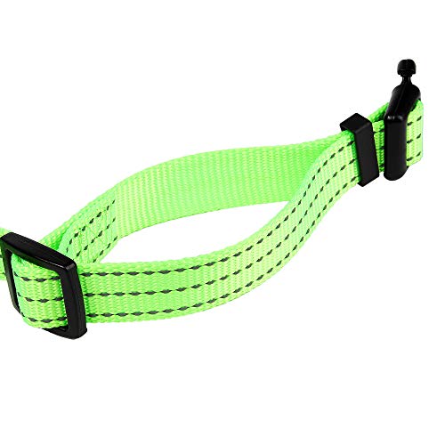 Mile High Life Collar para Perro de Alta Vida, Verde Lima, Azul, Rosa, Morado, Nailon con Tres Correas Reflectantes de 3 m