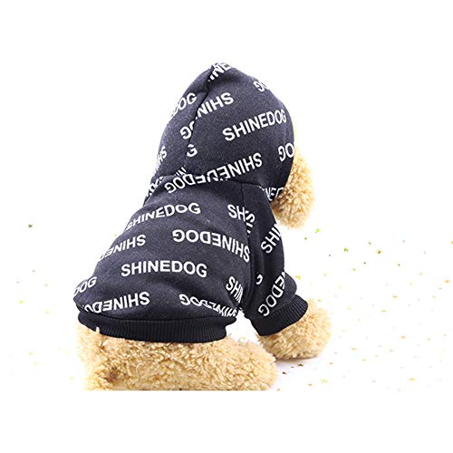 Morbuy Ropa de Perros Gatos Hip Hop, Chaqueta Abrigo Cálido Suéter de Algodón de Invierno Otoño Suave para Perros Pequeños Disfraces Gatos Cachorros Mascotas (M, Hoodies Black)