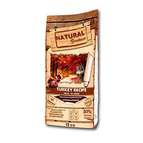 Natural Greatness Turkey Recipe Alimento Seco Completo para Perros - 12000 gr