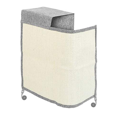 Navaris Rascador para Gatos - Protector para Esquina de sofá o sillón - Afilador de uñas de sisal para Mascotas - para el Lado Derecho en Gris