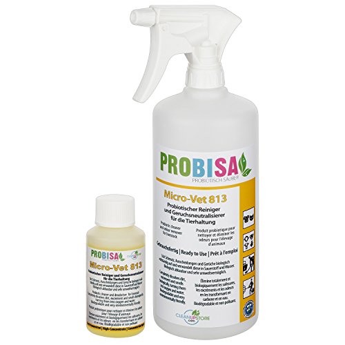 Neutralizadores de olor spray (Probisa Micro-Vet 813) de la orina del gato, perro y los roedores olores - y bio limpiador concentrado 40ml rendimiento 1-2 litros listos para usar asesino de olor / Removedor de olor