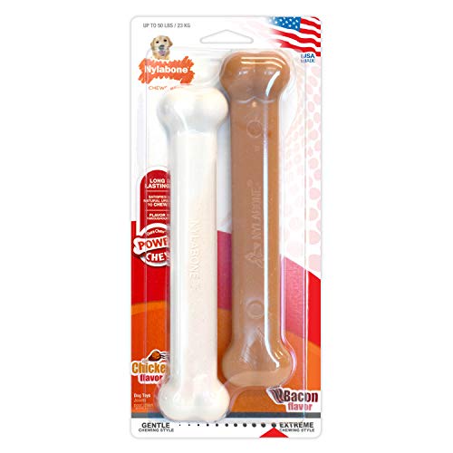 Nylabone Dura Chew Bacon y pollo Perro – Chucherías para Extreme chewers, grande