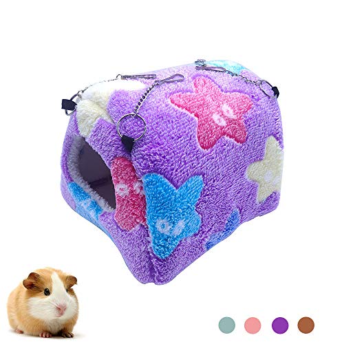 Oncpcare - Cama para hámster de invierno, cálida, para colgar, hamaca, nido para casa, jaula de animales pequeños, accesorio de ropa de cama para cobaya, chinchilla, hurón