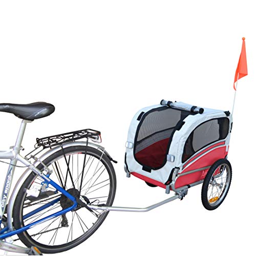 Papilioshop Argo Remolque Bici y Silla de Paseo para Perro Mascota (Rojo S)