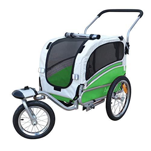 Papilioshop Argo Remolque Bici y Silla de Paseo para Perro Mascota (Verde S)