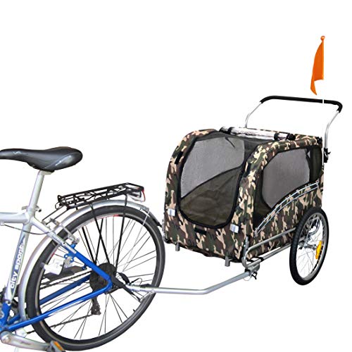 PAPILIOSHOP ARGO Remolque y carrito cochecito para el transporte de perro perros mascota por bici bicicleta carro bicicletas silla de paseo