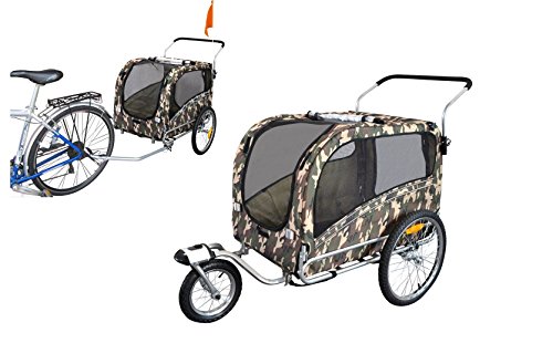 PAPILIOSHOP ARGO Remolque y carrito cochecito para el transporte de perro perros mascota por bici bicicleta carro bicicletas silla de paseo