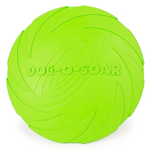 Payxuan Disco Volador para Perro de Goma,Verde Ø 18cm