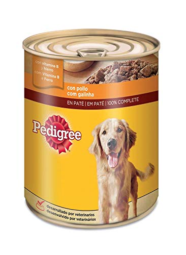 Pedigree Lata para perros adultos de pollo 800g (Pack de 12)