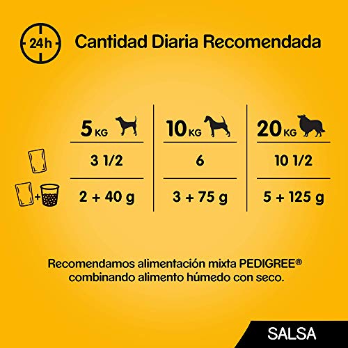 Pedigree Multipack de 12 bolsitas de 100g para perros adultos mixto (Pack de 4)