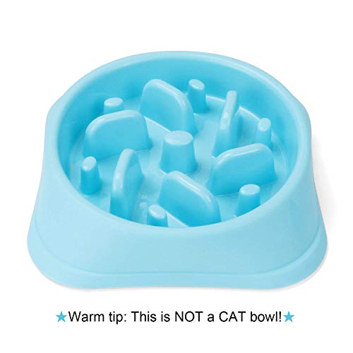 Perro de Mascota Slow Food Bowl Anti-estrangulación Bowl Mascotas Suministros Perros grandes y pequeños Perder peso para ayudar a la digestión Utensilios Para Mascotas Slow Eating Dog Bowl (azul)