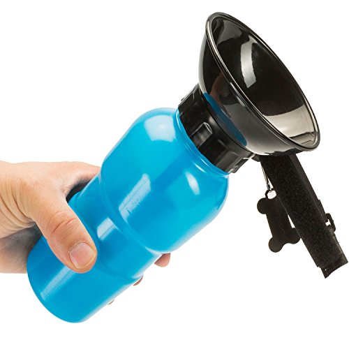 Perros Botella con Hidratación integrado napf Viaje Agua Botella Auto Perros con agua de napf 600 ml