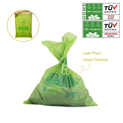 PET N PET - Bolsas de basura biodegradables para perros y gatos, con la más alta tasa EN 13432