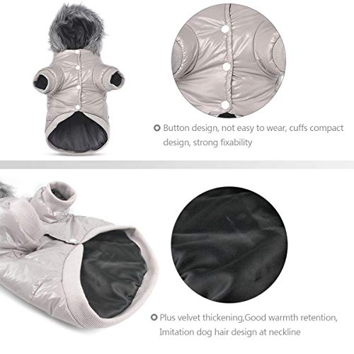 PETCUTE Abrigo de Invierno para Perros Ropa para Perros Forro Polar cálido para Mascotas Impermeable y Resistente al Viento Traje para Perros