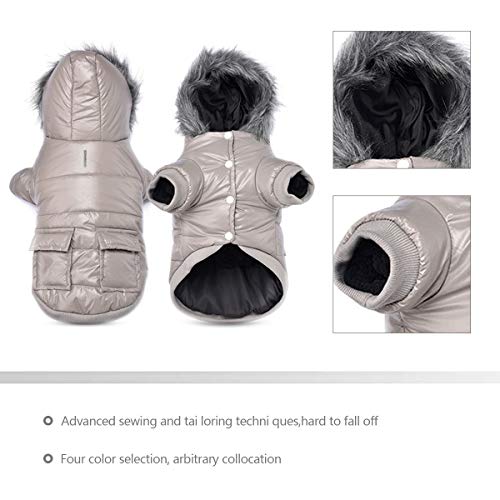 PETCUTE Abrigo de Invierno para Perros Ropa para Perros Forro Polar cálido para Mascotas Impermeable y Resistente al Viento Traje para Perros