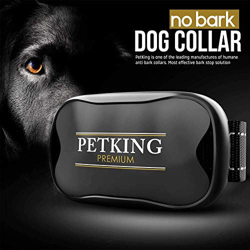 PetKing Premium Collar Antiladridos para Perros Pequeños y Grandes Collar Adiestramento Perros No Electrico Collares Anti ladridos Dispositivo Antiladrido Collare Entrenamiento Vibración