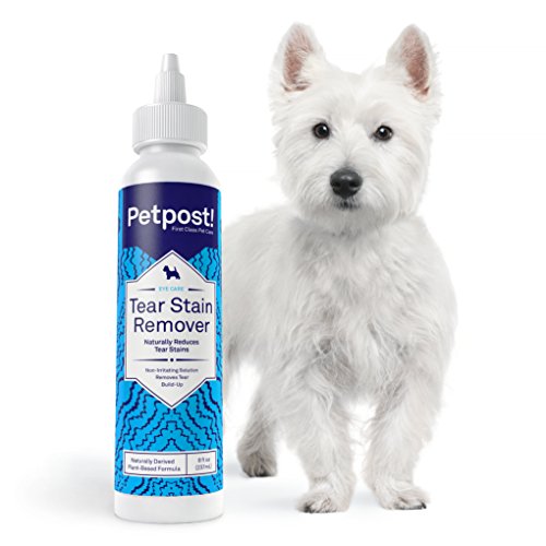 Petpost | Limpiador de Ojos para Perros – El Mejor Tratamiento Natural de Ojos para Pelaje Blanco – Aceite Calmante de Coco – Para Maltés, Shih Tzu, Chihuahua – Libre de Químicos y Lejía – 8 Oz.