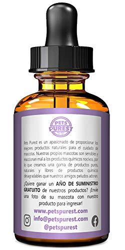 Pets Purest Desparasitante antiparasitario 100% natural para perros, gatos, aves, conejos y mascotas Elimina todos los gusanos lombrices intestinales anquilostomas gusano látigo 1-2 años de suministro