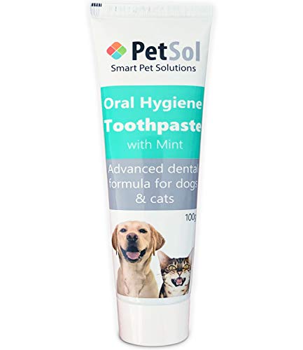 PetSol Pasta de Dientes para Perros y Gatos. Mejora la Salud de Las encías y los Dientes. Refresca el Aliento Elimina y Reduce la Placa y Tartar. Fresh Breath Dental Care Limpieza de Dientes (Menta)