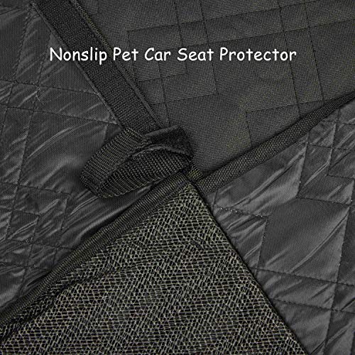 PETTOM Funda de Coche para Perro Cubierta de Asiento Trasero de Coche Protedtora de Perro, Impermeable y Antideslizante, Color Negro 238 x 142cm