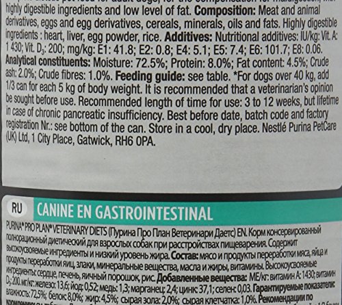 Pienso seco Pro Plan de Purina, Dieta Veterinaria Canina, Dieta gastrointestinal