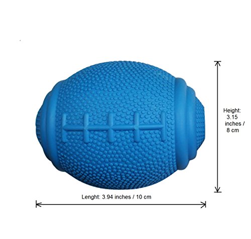 PlayfulSpirit Pelota de Rugby de Recompensas para Cachorros y Perros: Dispensador de Comida, Increíble Destructor del Aburrimiento de Mascota y Juguete de Entrenamiento Básico para Cachorros