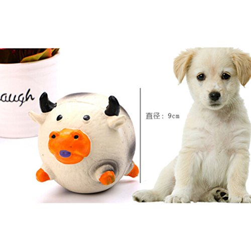 POPETPOP 3 pcs Mignon Pequeño Látex Pelota Pet Perros mordedura Juguetes Animal Diseño Cachorro Catcher Juguetes