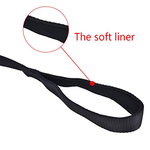 POPETPOP Correa Nylon Tricephalous Dog Training Heavy Duty Durable Walking Lead para Perros Pequeños y Medianos (Negro)