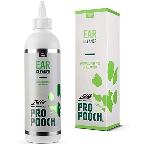 Pro Pooch Limpiador de Oidos para Perros (250 ML) para la comezón, Dolores de Cabeza y el Mal Olor provocado por la Otitis