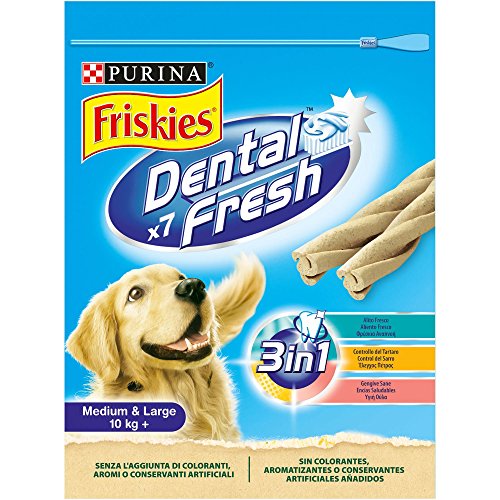 Purina Friskies Dental Fresh golosina dental para Perro Mediano y Grande  6 x 180 g